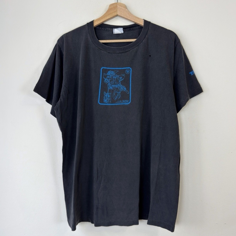 Vintage 90's Transformers Jazz Movie Toy RARE Single Stitch Black Tee Shirt - L